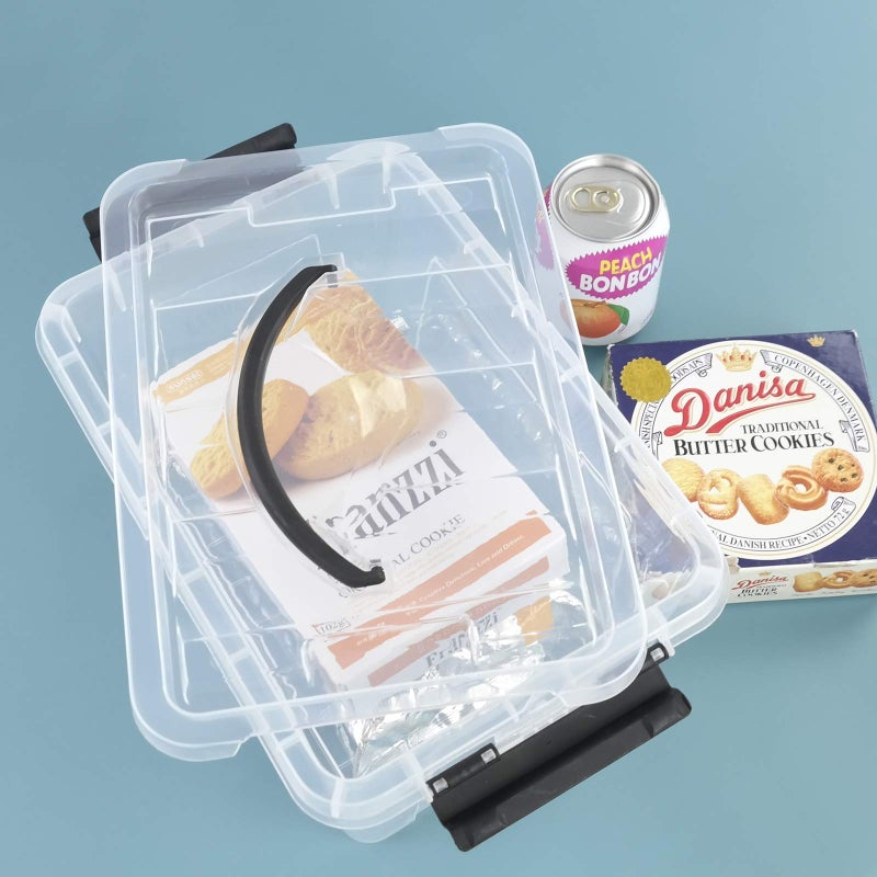 Cadineus 6-Pack Clear Storage Boxes  Latching Storage Bins With Lids  11.02'' X 7.71'' X 5.7'' - Image 5
