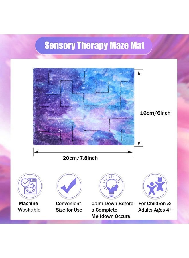 Youyole 9 Pcs Fidget Marble Maze Mat Bulk, Soft Fabric Sensory Cloth Stress Relief Toys Quiet Classroom Fidget Toys for Kids Back to School Supplies, 7.8 x 6 Inch(Starry Sky) - Image 2