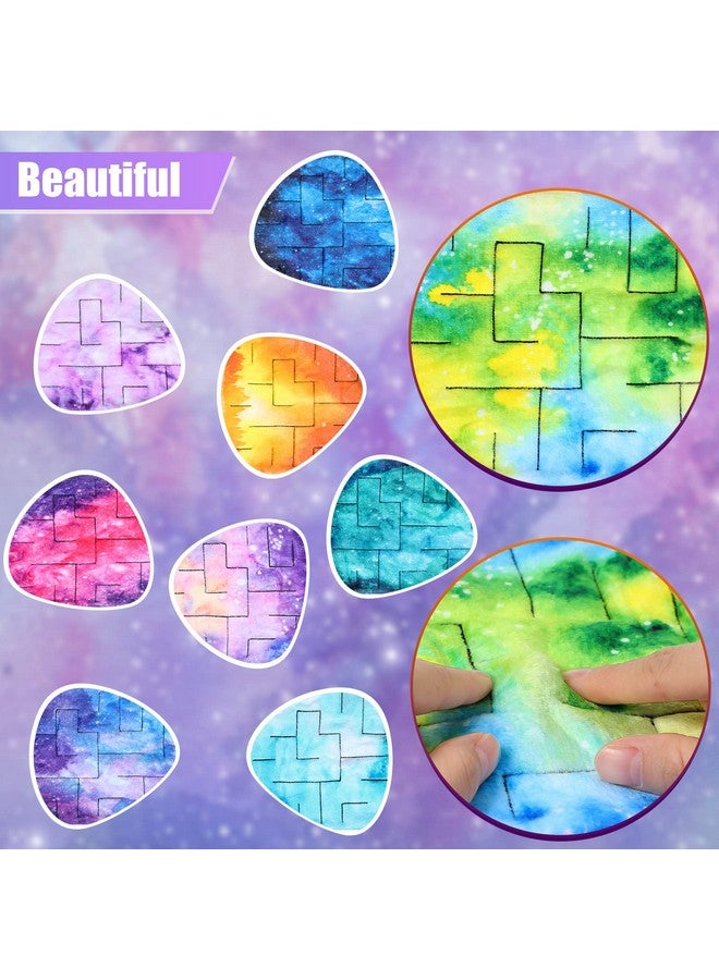 Youyole 9 Pcs Fidget Marble Maze Mat Bulk, Soft Fabric Sensory Cloth Stress Relief Toys Quiet Classroom Fidget Toys for Kids Back to School Supplies, 7.8 x 6 Inch(Starry Sky) - Image 4