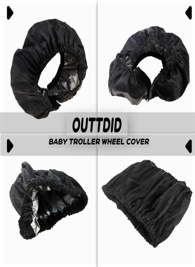 OUTTDID 2Pcs Baby Stroller Wheel Cover, Dustproof Kid Baby Wheelchair Protector Baby Stroller Wheel Covers Pushchair Wheel Cover Stroller Accessory (L) - Image 5