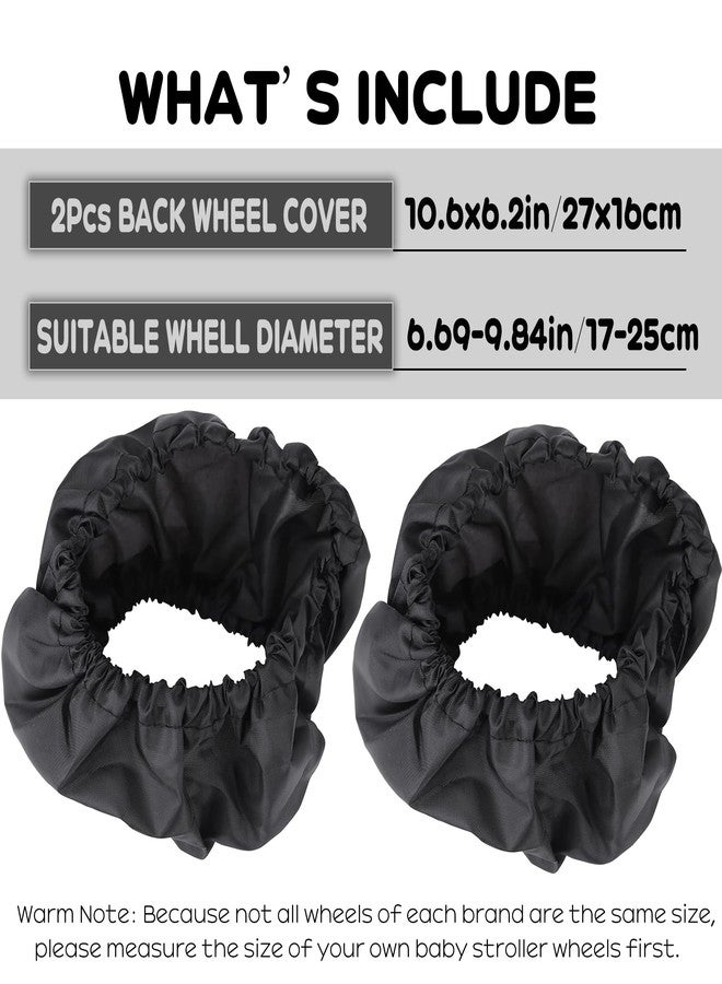 OUTTDID 2Pcs Baby Stroller Wheel Cover, Dustproof Kid Baby Wheelchair Protector Baby Stroller Wheel Covers Pushchair Wheel Cover Stroller Accessory (L) - Image 2