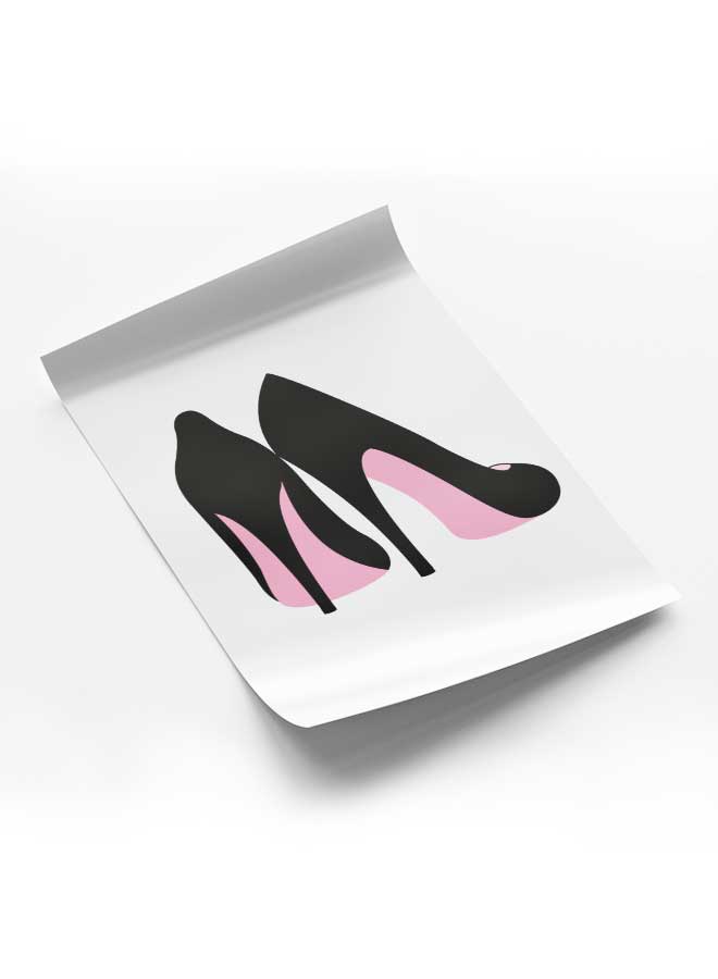 LOWHA Poster Painting Art With Four Separate Pieces Of Double-Sided Stickers Heels For Home Bedroom Living Room And Office Decor  - Image 1