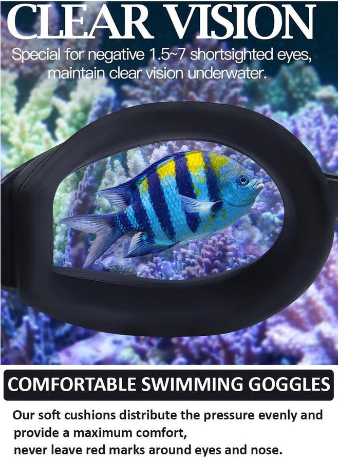 نظارات سباحة مع خاصية مضادة للضباب، حماية من الأشعة فوق البنفسجية، إطار سيليكون ناعم مقاوم للتسرب، ورؤية واسعة للغاية، نظارات عالية الجودة تحمي عينيك، نظارات سباحة مثالية للأولاد والبنات والأطفال والبالغين - Image 3