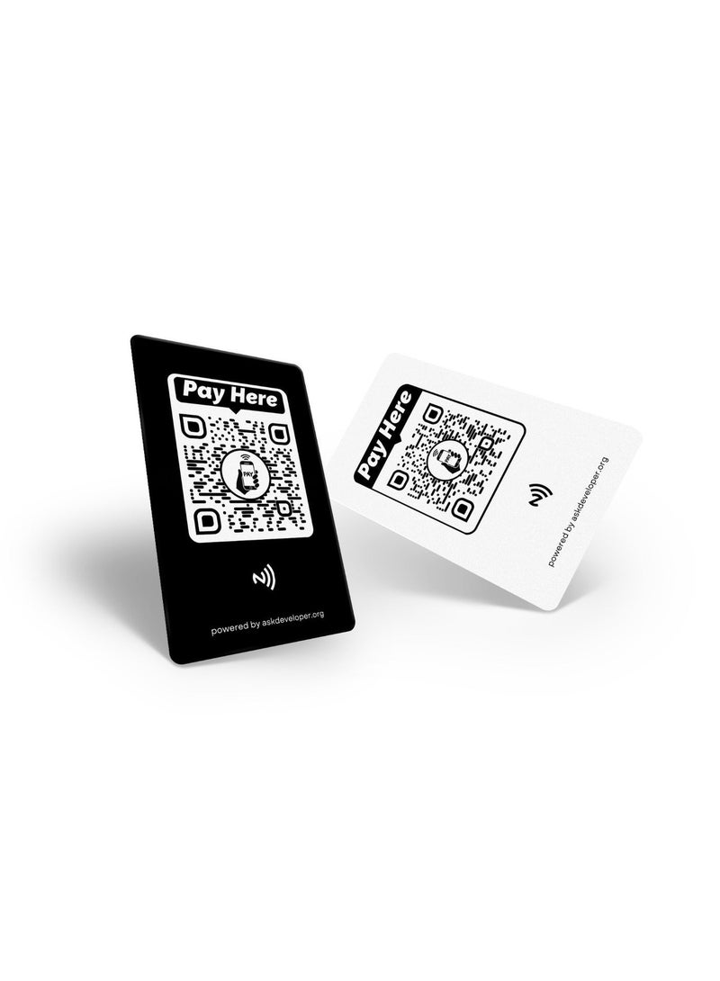 Smart contactless payment card with NFC and QR for fast payment – Accepts every digital wallet and  – A unified payment card for shops and professionals – Instant and easy collection via phone. - Image 1