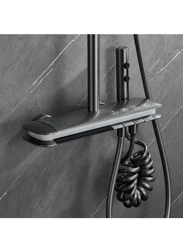ARAMO ARAMO Shower SetShower Panel Float with Hydropowered LED Light Digital Display 4 Water Functions  - Image 3