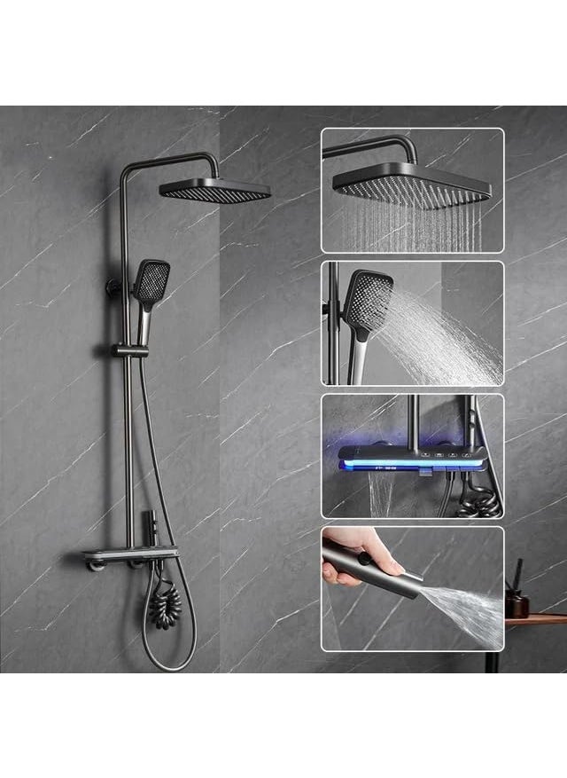 ARAMO ARAMO Shower SetShower Panel Float with Hydropowered LED Light Digital Display 4 Water Functions  - Image 2