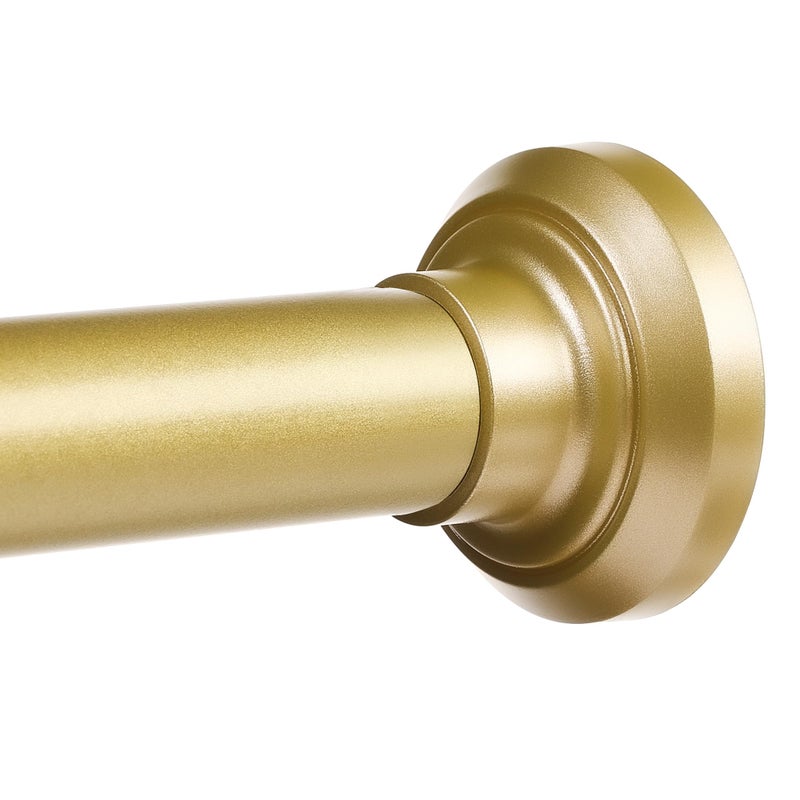 ENJOYBASICS Gold Shower Curtain Rod 30 to 76 Inches, 1 Inch Stainless Steel Adjustable Spring Tension Rods No Drill for Bathroom, Closet, Window, Room Divider, Never Rust, Non Slip - Image 1