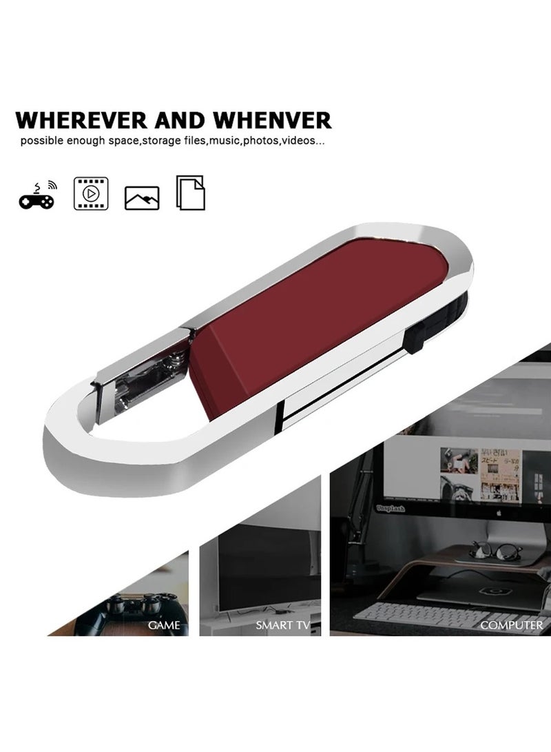 USB Flash Drive, Portable Metal Thumb Drive with Keychain, USB 2.0 Flash Drive Memory Stick, Convenient and Fast Pen Thumb U Disk for External Data Storage, (1pc 8GB Grey) - Image 3