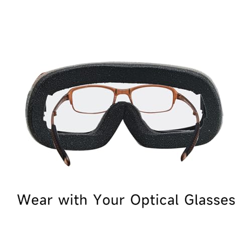 EnzoDate Motorcycle Goggles with TPU Frame, PC Anti-Collision Lens, Three-Layer Sponge Windproof Design, Sports Glasses, Black - Image 4