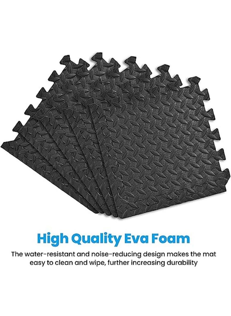 12 Pack Puzzle Exercise Floor Mat, Foam Mats with Interlocking Floor Tiles  12'' x 12'' Foam Gym Mat, Protective Flooring Mats Interlocking for Home and Gym Equipment - Image 2