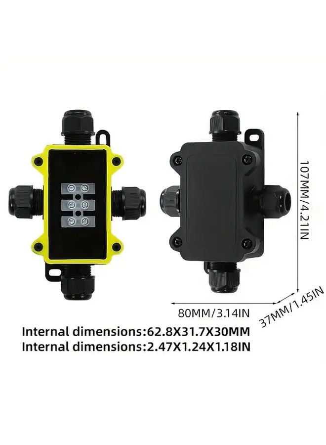 5 Way Plastic Junction Box 90x60x34mm Electrical Grounding Busbar Easy Installation - Image 3