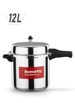BUTTERFLY Butterfly Standard Plus Induction Base Aluminium Outer Lid Pressure Cooker, 12 Litre  - Image 1