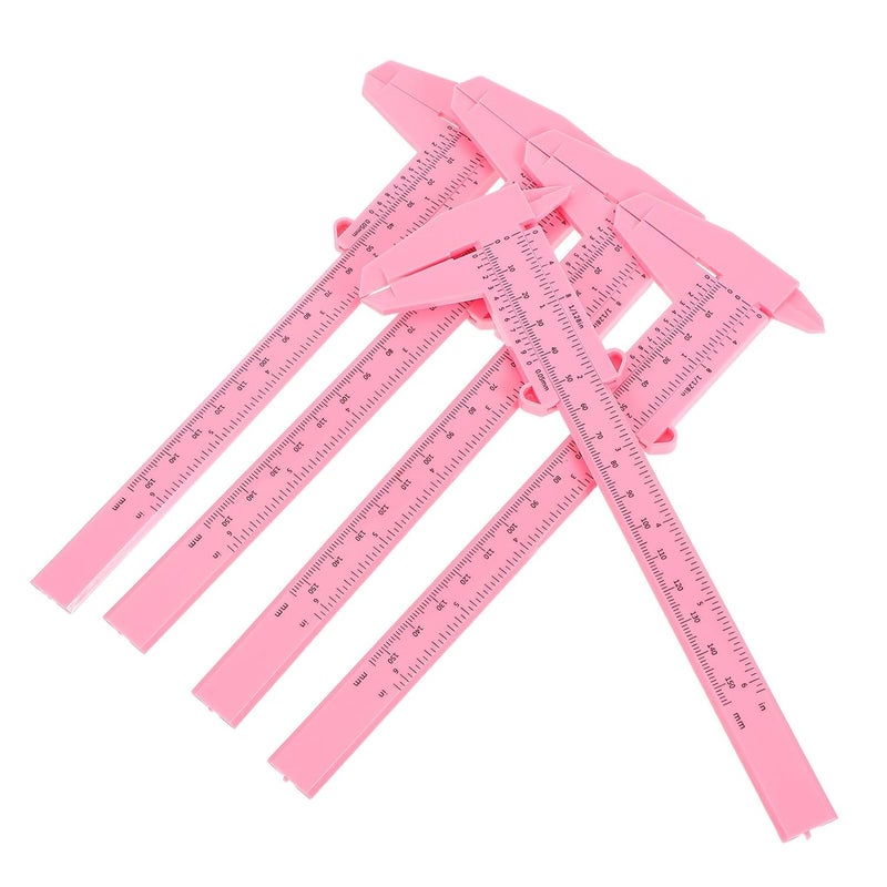 Mipcase 4 قطع من الفرجار البلاستيكي الخفيف، أداة قياس لطلاب مختبرات تعلم العلوم - Image 1