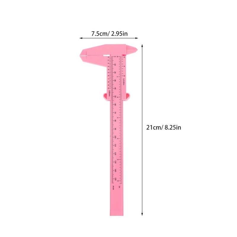 Mipcase 4 قطع من الفرجار البلاستيكي الخفيف، أداة قياس لطلاب مختبرات تعلم العلوم - Image 3