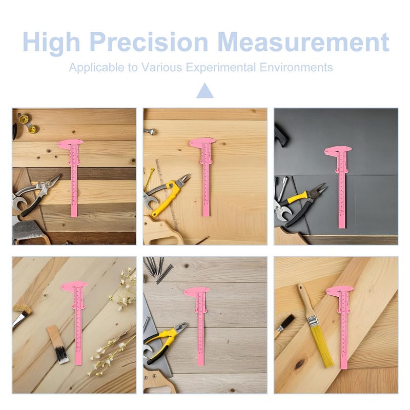 Mipcase 4 قطع من الفرجار البلاستيكي الخفيف، أداة قياس لطلاب مختبرات تعلم العلوم - Image 4