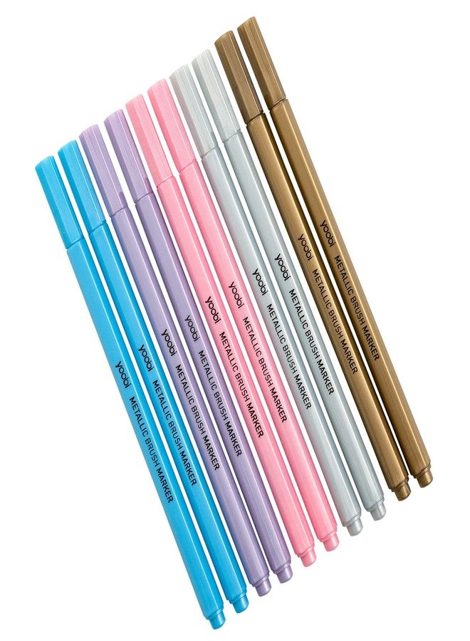 Yoobi | Felt Tip Marker Set | Metallic | Non-Toxic | Multicolor Pack of 10 - Image 1