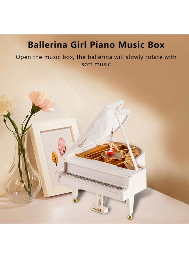 صندوق موسيقى بيانو لفتاة راقصة الباليه ، صندوق موسيقى متعدد الوظائف مصنوع بحرفية رائعة، صندوق موسيقى بيانو لغرفة المعيشة - Image 2