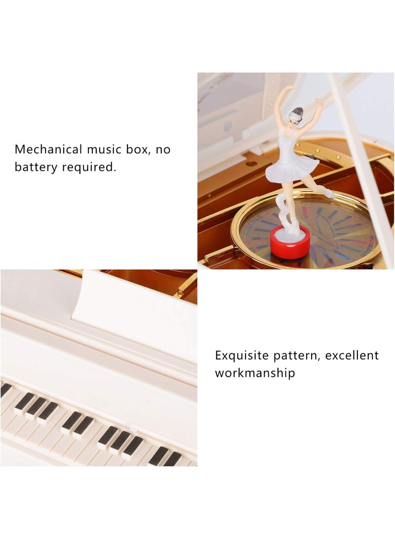 صندوق موسيقى بيانو لفتاة راقصة الباليه ، صندوق موسيقى متعدد الوظائف مصنوع بحرفية رائعة، صندوق موسيقى بيانو لغرفة المعيشة - Image 3