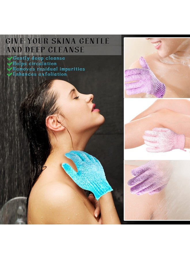 CVNDKN Shower Gloves,24 Pcs Exfoliating Bath Gloves,Body Scrub Gloves with Hanging Loop for Beauty Spa Massage Skin Shower Body Scrubber-12 Colors  - Image 4
