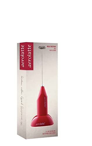 Aerolatte Milk Frother with Counter Stand, The Original Steam-Free Frother, Red - Image 3