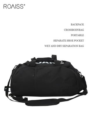 Unisex Gym Duffel Bag Sports Backpack Portable Luggage Handbag Wet and Dry Separation Shoes Compartment Large Capacity Crossbody Bag for Fitness Travel Black - pzsku/Z5FC0913F6F252B07C6F9Z/45/1750659704/dacfc9b1-f70b-46b3-abf8-c5c649b5b648