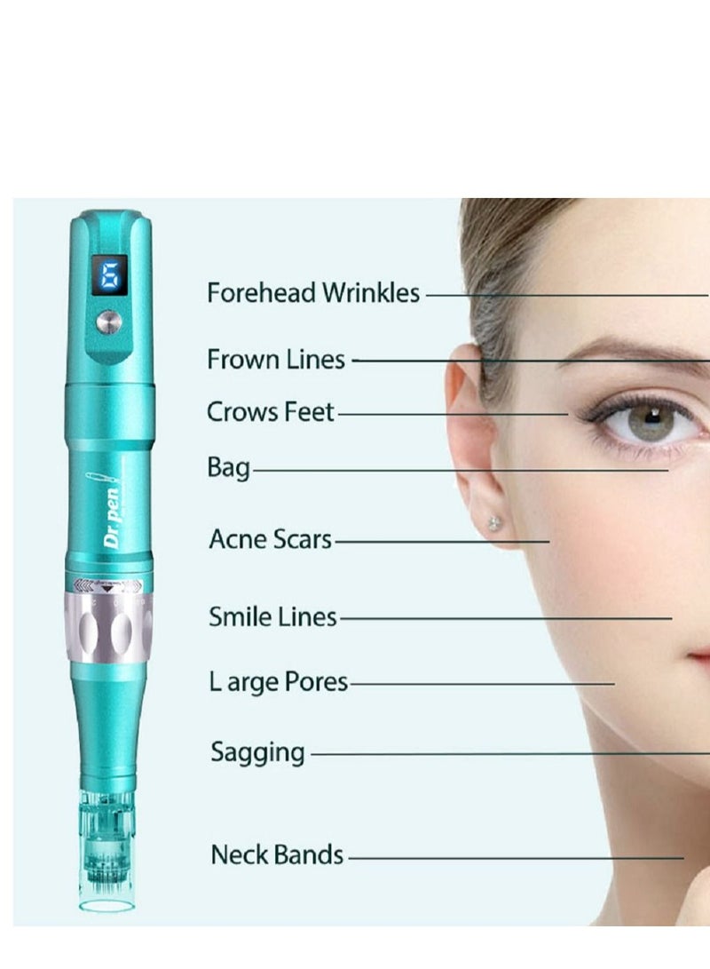 Derma Pen A6S Electric with 2pcs Needles Wireless Microneedling Professional Derma Dr.pen Auto Micro Mesotherapy Beauty Machine