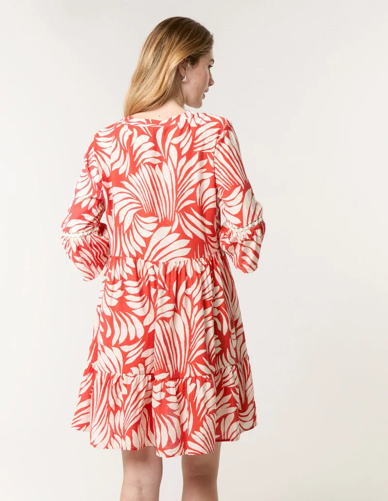 Blue Vanilla Ric Rac Smock Shirt Dress