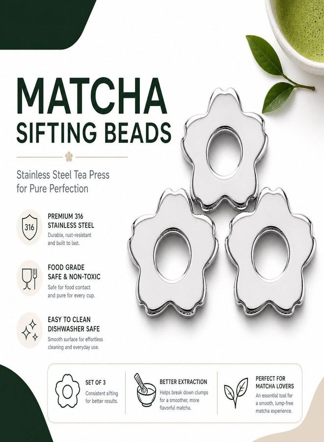 Makuzen Matcha Sifting Beads™ with mini slide travel box – Japanese Cherry blossom inspired tea Accessory for Faster & Better Smooth, Clump-Free Matcha Powder-316L Premium Food Grade Stainless Steel - Image 3