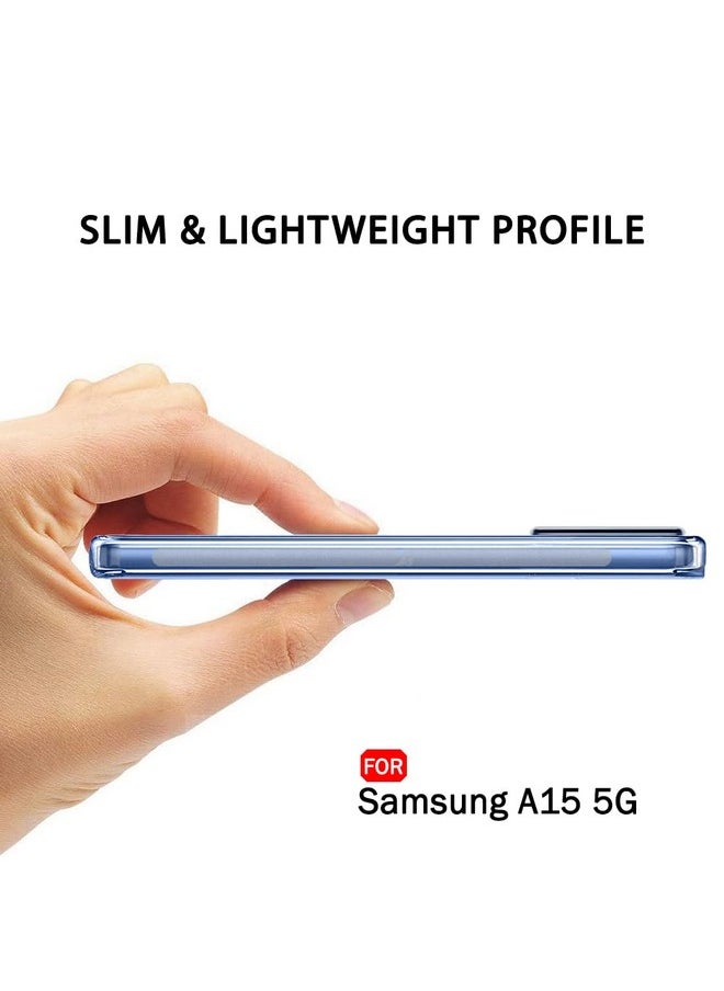 ذا جيفت كارت غطاء خلفي ناعم من TheGiftKart لهاتف Samsung Galaxy A15 5G | أفضل حماية للكاميرا | سدادات غبار مدمجة ومقبض مضاد للانزلاق | غطاء خلفي رفيع للغاية وشفاف لهاتف Samsung A15 5G (سيليكون، شفاف)  - Image 5