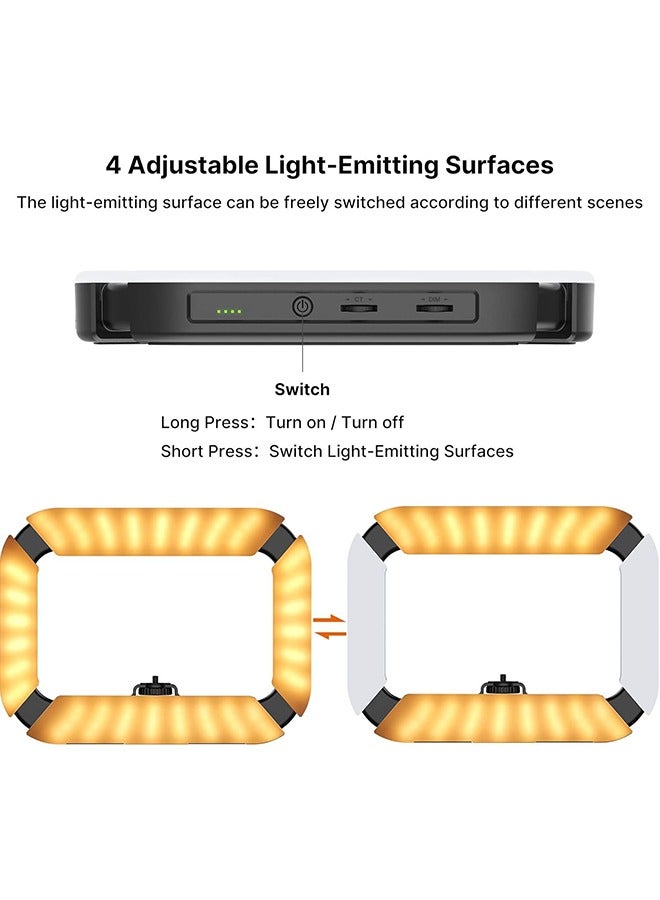 يولانزي حامل فيديو ULANZI للهواتف الذكية مزود بإضاءة، مثبت محمول للهاتف المحمول مع ضوء حلقي، ضوء سيلفي 8500 كلفن لتصوير الأفلام وتسجيل مقاطع الفيديو المباشرة على Tiktok وYouTube، مع بطارية مدمجة 8000 مللي أمبير في الساعة - Image 5