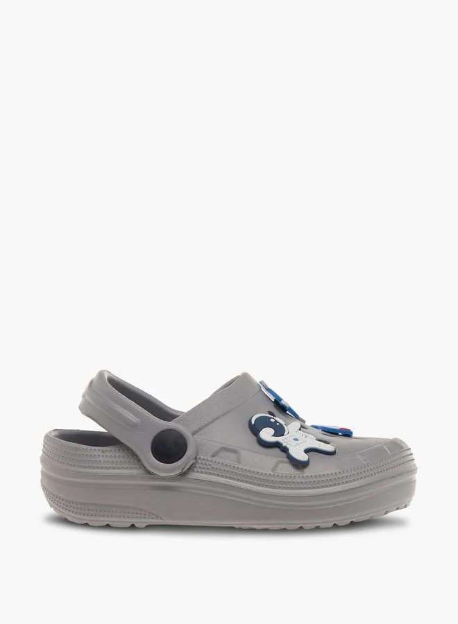 LBL by Shoexpress Boys Space Embossed Clogs with Backstrap