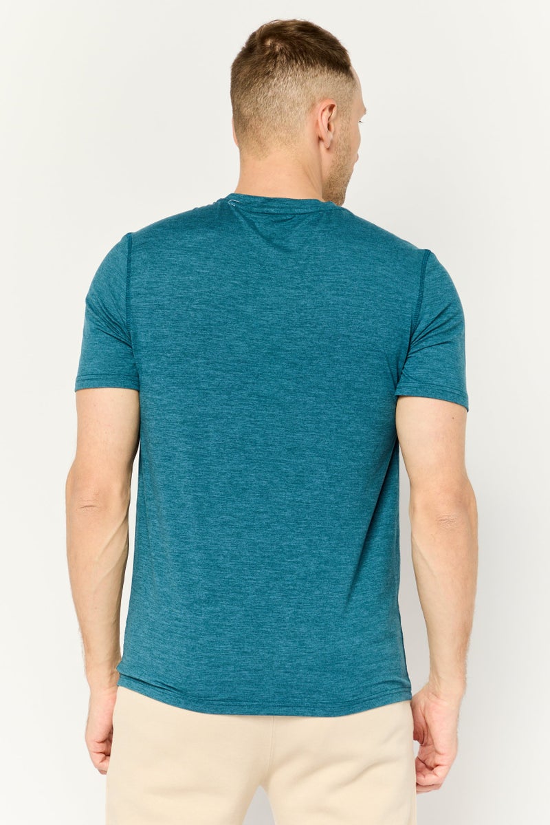 MOTION Men Sportswear Fit Short Sleeves Outdoor T-Shirt, Green - Image 4