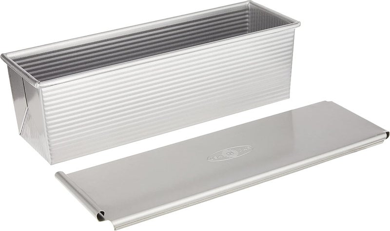 USA Pan Large Pullman Pan with Cover, Made of Aluminized Steel with Americoat, 13 x 4 x 4 Inch - Image 2
