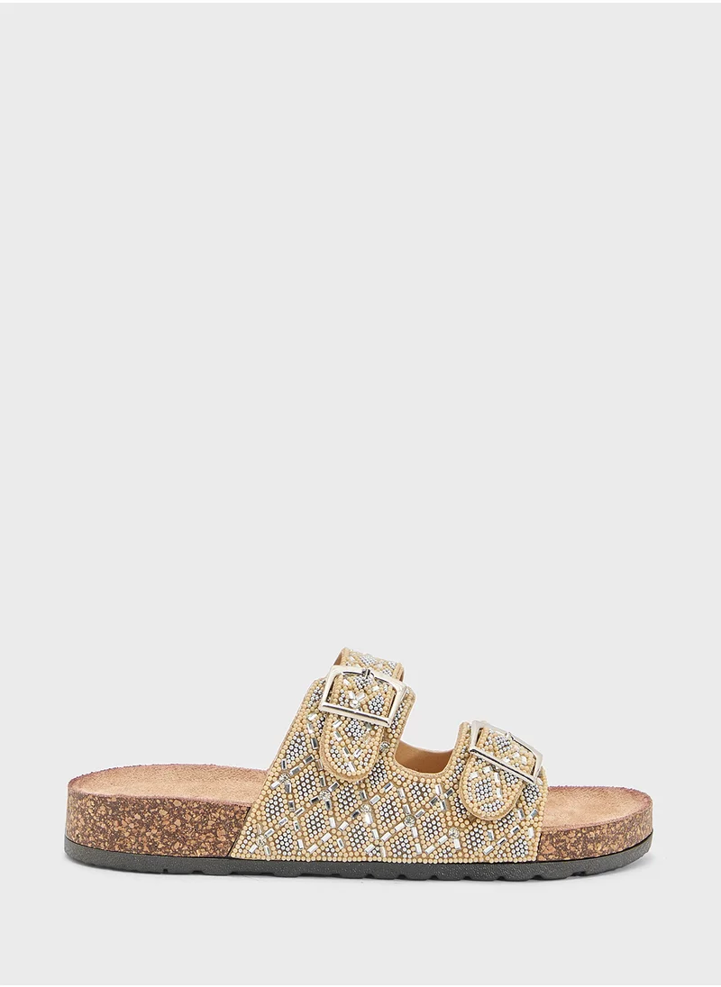 Pink Step Ladies Casual Flat Sandal
