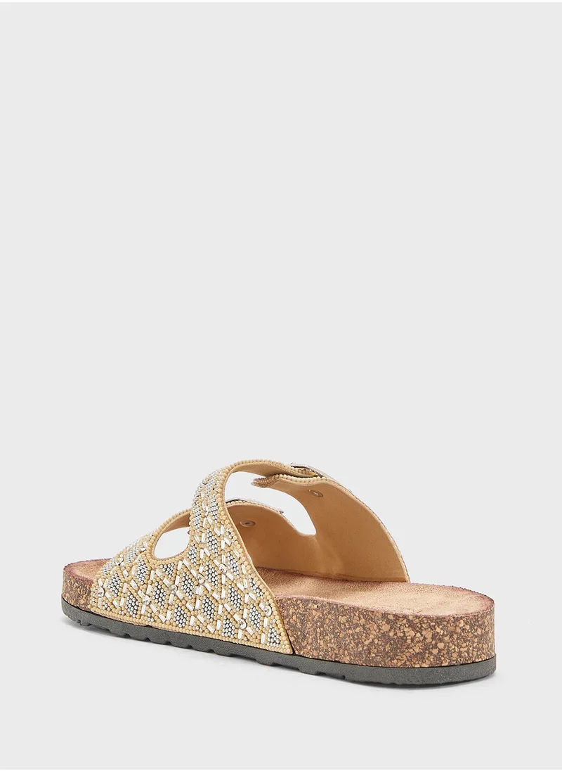 Pink Step Ladies Casual Flat Sandal