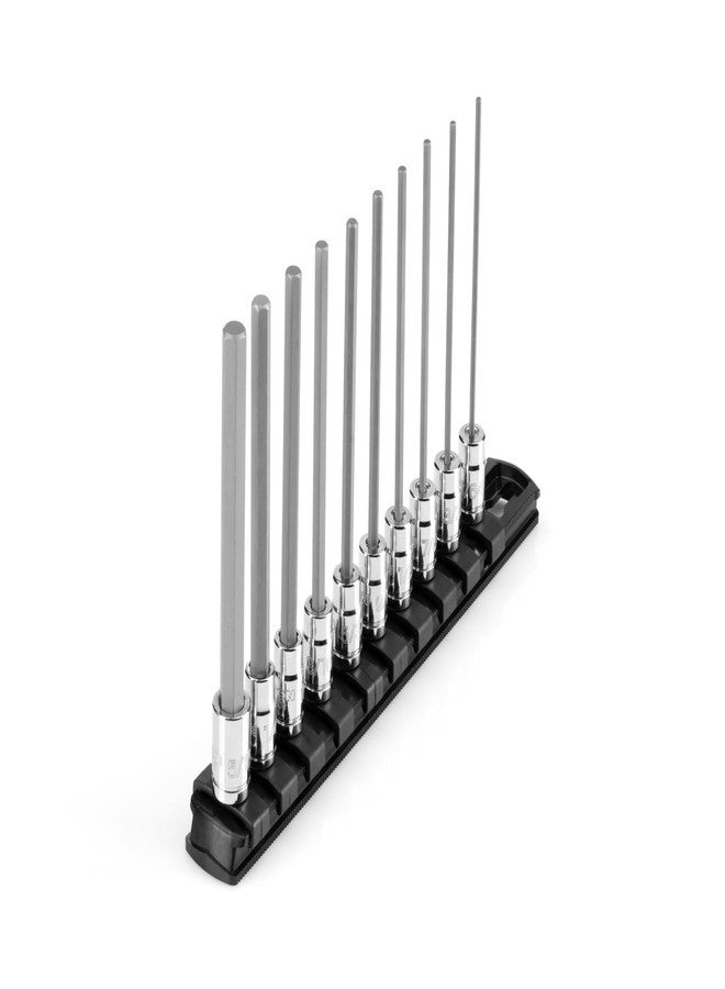 TEKTON 1/4 Inch Drive Long Hex Bit Socket Set with Rail, 10-Piece (5/64-5/16 in.) | SHB90108 - Image 1