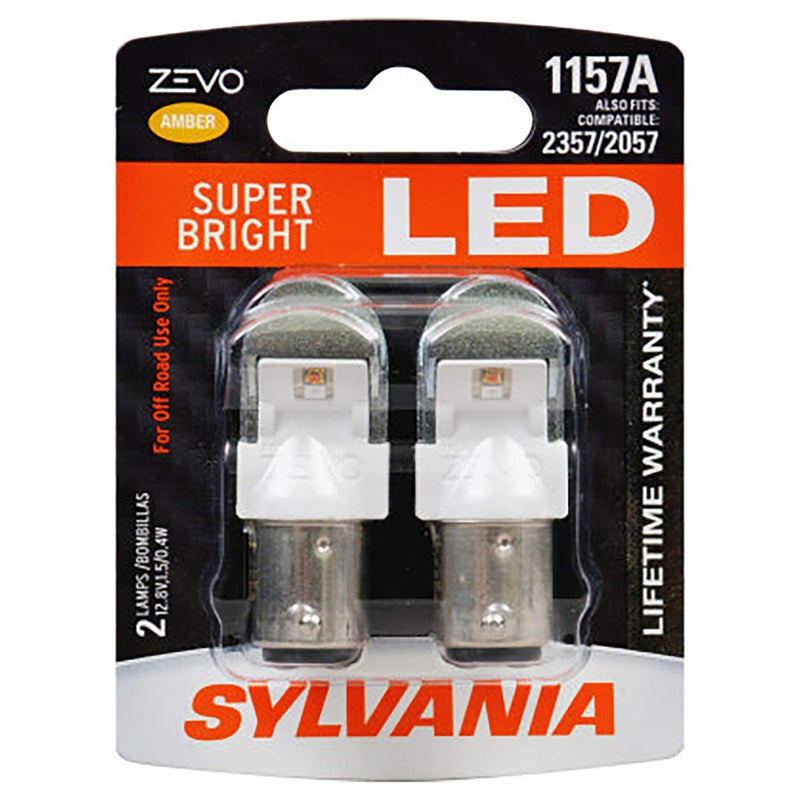 مصباح LED أمبر SYLVANIA ZEVO 1157 يحتوي على 2 مصباح 1157ALEDBP2