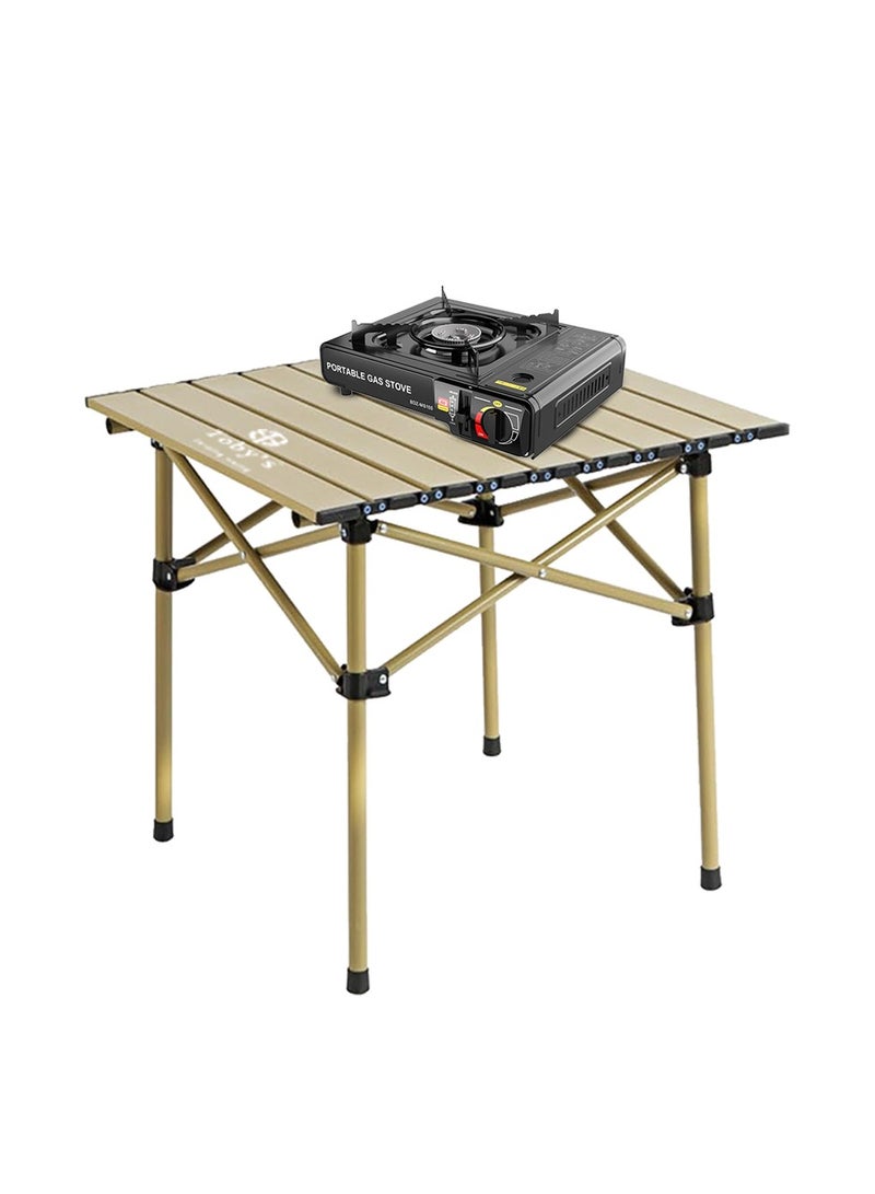 Toby's Tobyâ€™S 2900W Portable Camping Gas Stove With Auto Ignition & Foldable Lightweight Aluminum Table With Pop-Up Feature For Picnics, Hiking, And Outdoor Adventures - Image 1
