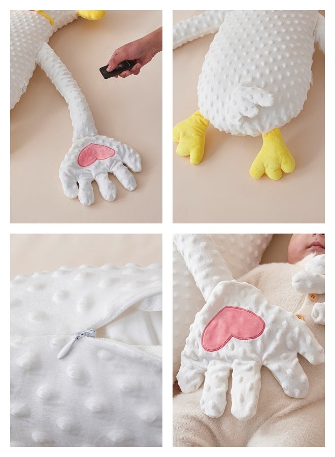 لعبة تهدئة نوم الأطفال مع وسادة تهدئة تلقائية، وسادة تربيت لحديثي الولادة، مهدئ نوم للأطفال، وسادة نوم ورعاية للأطفال مع جهاز تحكم عن بعد، وسادة تهدئة الرضع للوقاية من الانهيار، بتصميم لطيف على شكل إوزة، هدية للحوامل وهدايا للأطفال حديثي الولادة - Image 4