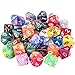 AUSTOR 35 Pieces Polyhedral Dice 10 Sided Game Dice Set Mixed Color 10 Sides Dice Assortment with a Black Velvet Storage Bag for DND RPG MTG Table Games - Image 2