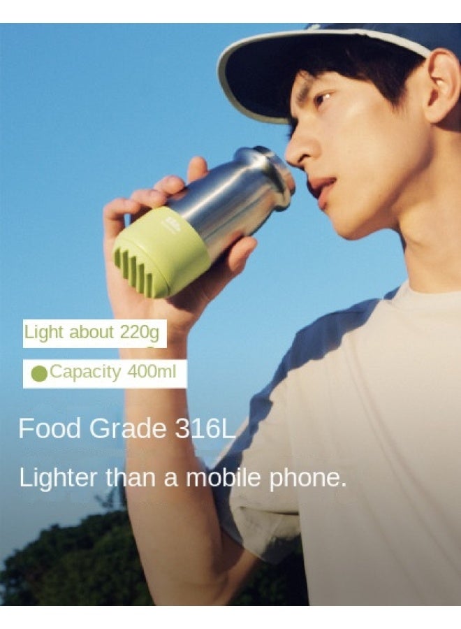 Back To-school Season Must-buy】400ml Thermal Flask For Men And Women, Super Lightweight And Portable Stainless Steel Bottle For Students - Image 1