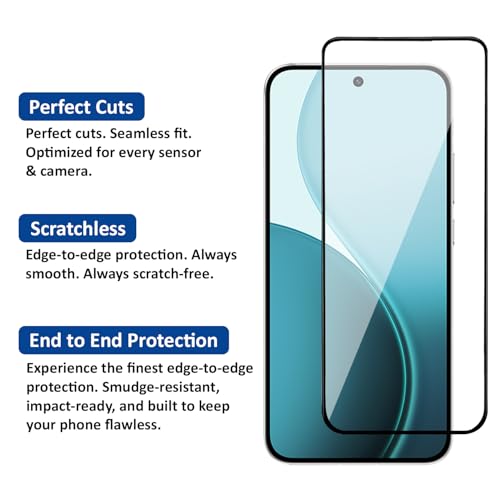 AIBEX Tempered Glass for Oppo Reno 14 5G | 9H Hardness | Anti-Glare & Anti-Fingerprint | Water Resistant | Edge-to-Edge Full Screen Protector | Bubble-Free Installation - Image 5