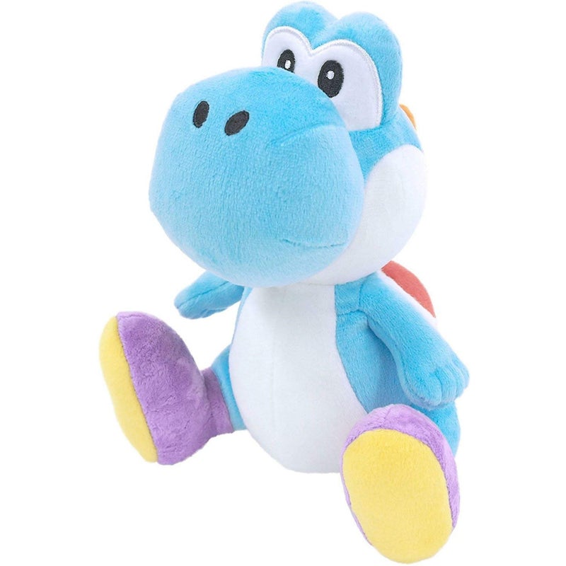 Little Buddy 1219 Super Mario All Star Collection Light Blue Yoshi Plush, 7", 6" - Image 1