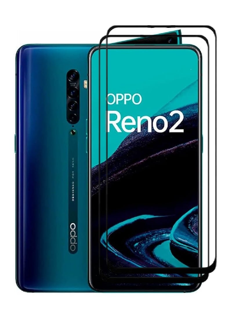 AINA 2 Pieces Tempered Glass Screen Protector 5D Designed For Oppo Reno2 Full Glue Edge to Edge Full Screen Coverage And Bubble Free - Image 1