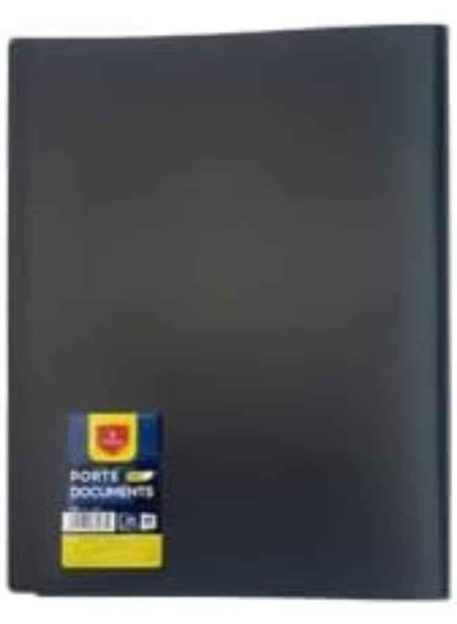 Vertex Clear Holder A4 100 Pockets - Black