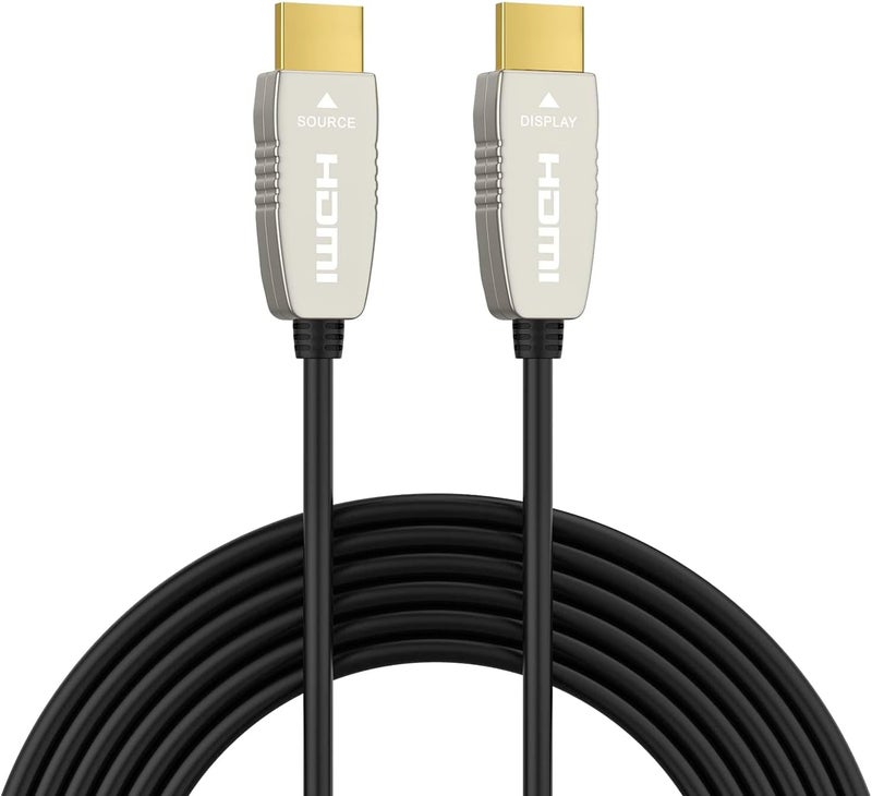 RUIPRO 4K HDMI Fiber Optic Cable 15m 4K 60Hz HDMI2.0b Supports 18Gbps, ARC, HDR10, Dolby Vision, HDCP2.2, YUV 4:4:4, Ultra-Thin and Flexible - Image 1