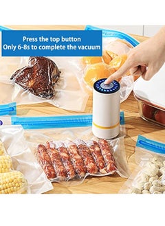 Hihonor Portable Vacuum Sealer Set, Food Vacuum Sealer Machine Rechargeable Handheld Vacuum Sealer for Food with 10 Reusable Bags for Food Storage Cooking  - Image 2
