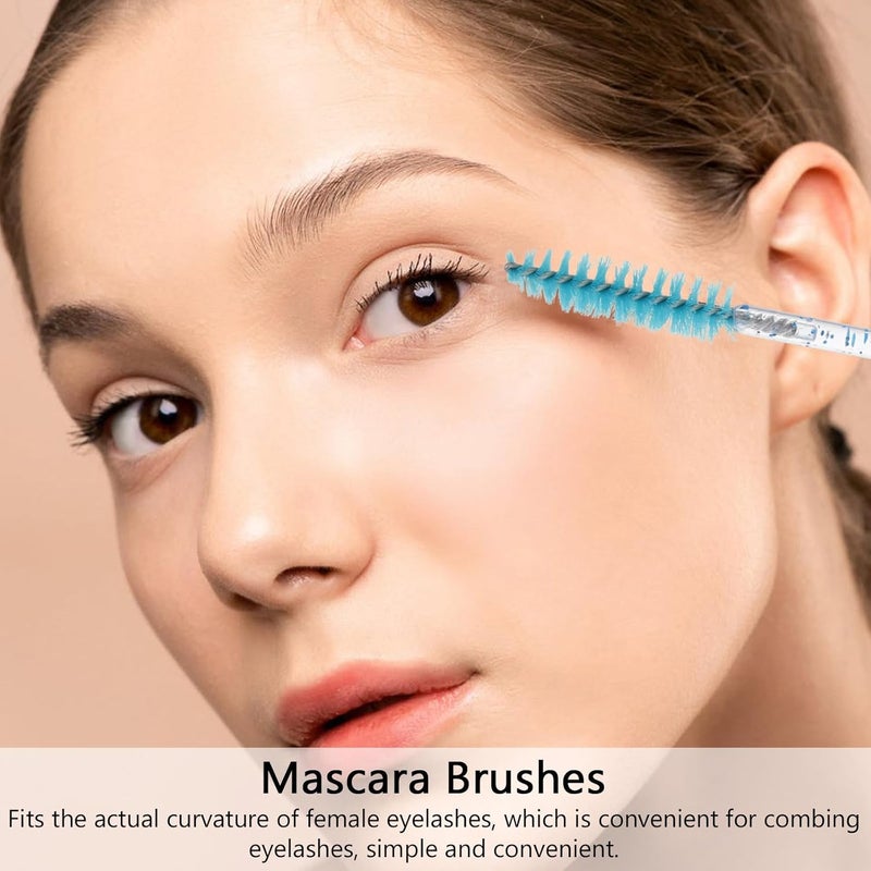 30pcs Portable Crystal Rod Disposable Eyelash Mascara Brushes with Tube Small Eyelash Spoolies for Makeup and Extension Application Random Color - Image 4