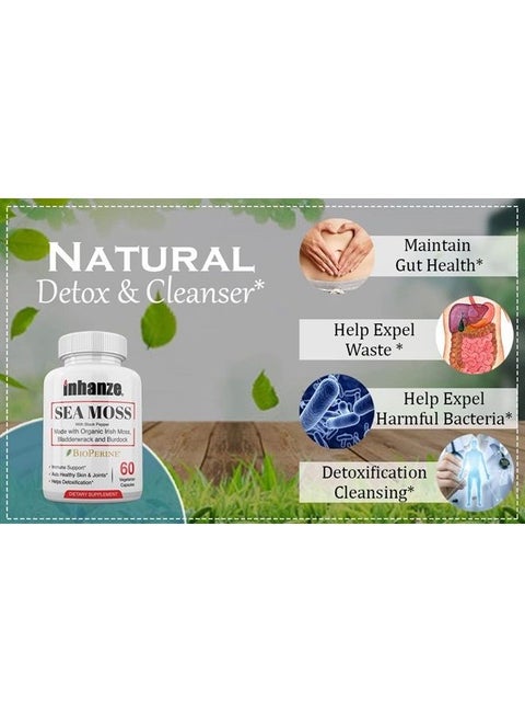 Sea Moss, Organic Irish Moss, Burdock Root & Bladderwrack - High Potency Wildcrafted Seamoss.