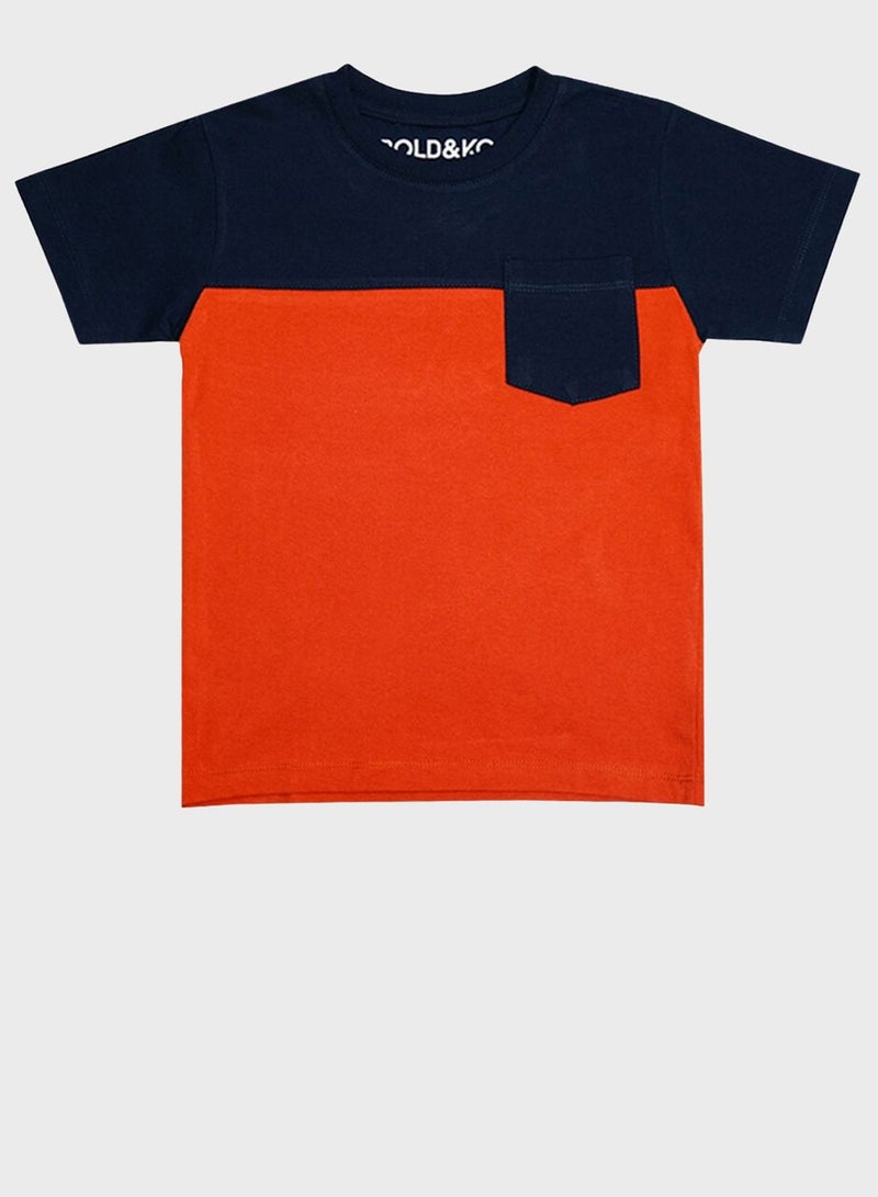 BOLD&KO Kids Color Block T-Shirt - Image 1
